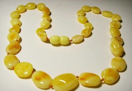 Handmade Amber Necklace Genuine Baltic Amber beads Antique Amber stone Necklace - £54.94 GBP