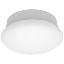 AS IS Commercial Electric Spin Light 7&quot; White LED Flush Mount Ceiling Light - £7.90 GBP