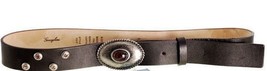 Womens Leather Belt Garuglieri Brown w Studs  Made in Italy Size Small - $32.97
