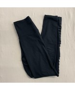 Aerie Women&#39;s Black Workout Legging With Pant Cut Design Down the Leg Si... - $7.92