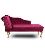 Cambridge Chaise Lounge Handmade Tufted Fuschia Pink Striped Longue Acce... - $451.32 CAD