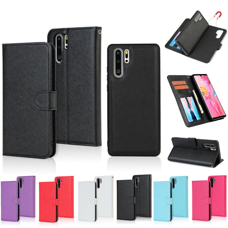 Removable Flip Magnetic Leather Wallet Case Cover For Huawei P30 Pro P30 Lite - $58.29