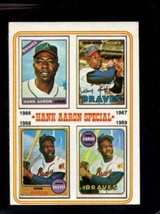 1974 Topps #5 Hank Aaron Exmt Braves 1966-69 Hof *X106810 - £8.42 GBP