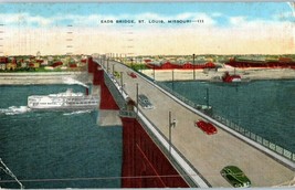 Eads Bridge Postcard St Louis Missouri Postmarked 1941 - £11.06 GBP