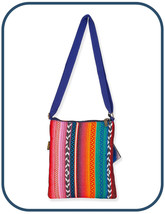 Laurel Burch #LB8572 &quot;Woof&quot; Dog Canine Canvas 9&quot;x10&quot; Crossbody Shoulder Bag - £18.94 GBP