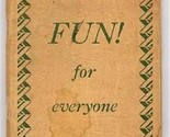  Fun For Everyone Booklet 1951 Stanley Products Party Games  - £13.94 GBP