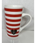 Starbucks 2017 Peppermint Stripe LOVE Tall Coffee Cup Mug: 16 oz. Red White - £8.94 GBP