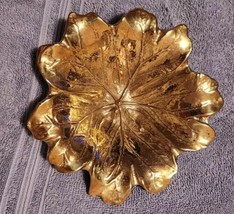 Vintage VIRGINIA METALCRAFTERS Brass Mayapple Leaf  7.25 Inch - $652.21 MXN