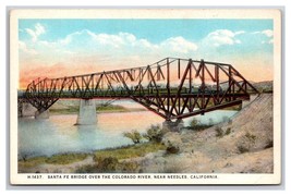 Santa Fe Railroad Bridge Santa Fe California CA UNP Fred Harvey WB Postcard Z8 - £5.41 GBP