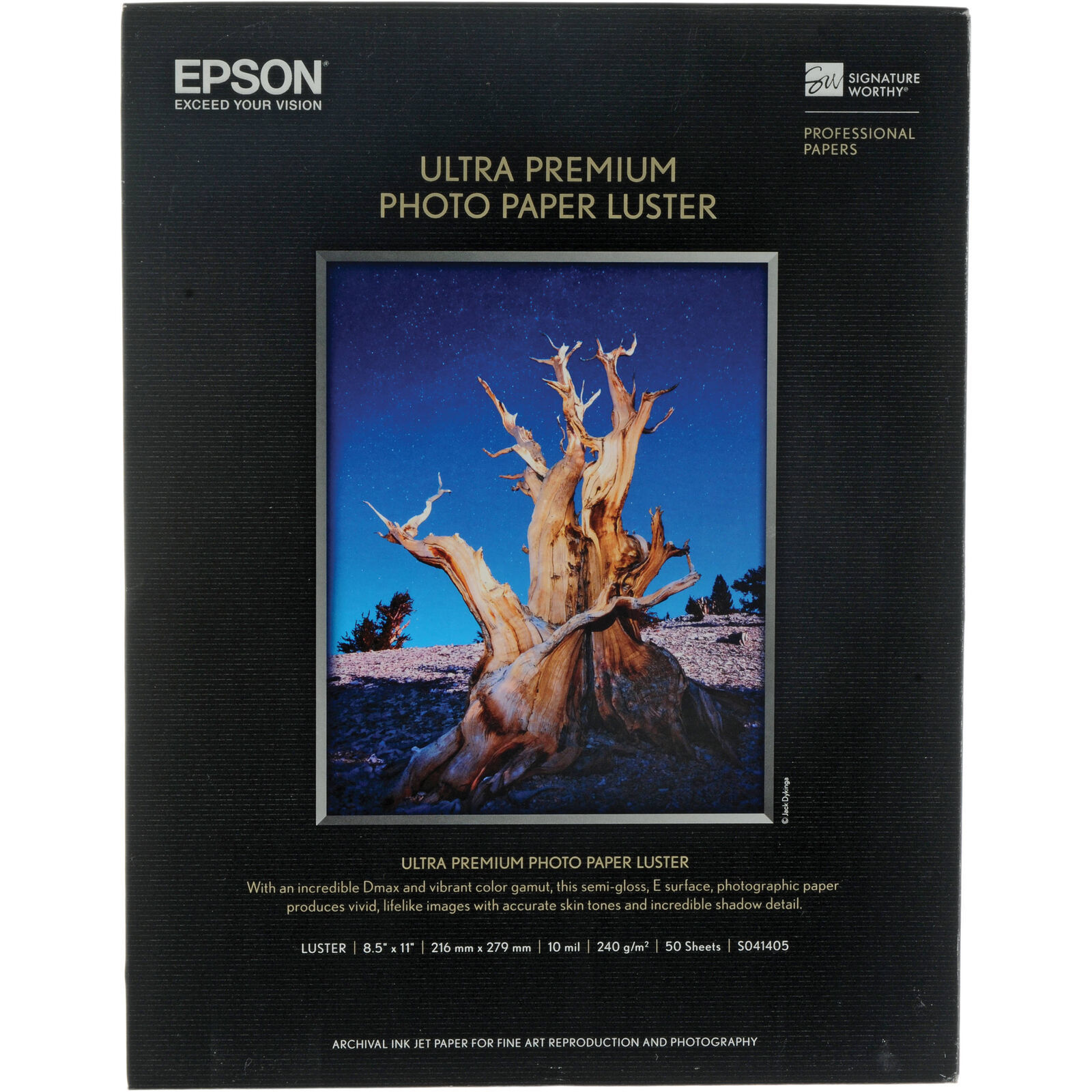 Epson Luster Ultra Premium 8.5x11 Paper - 50 Sheet - $74.99