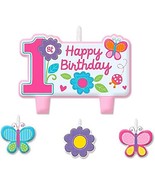 1st Birthday Sweet Girl Molded Cake Candle Set Birthday Party Supplies 4... - $3.75