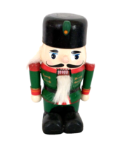 Wooden Nutcracker Soldier Christmas Holdiday Decoration 6&quot; in Tall Green - £7.99 GBP