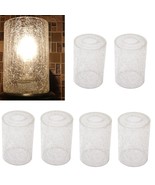 6 Pack Crackle Glass Shade replacement Clear Cylinder for Light Fixture ... - $83.15