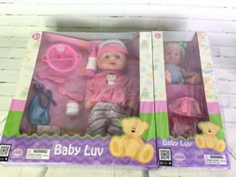 Uneeda Baby Luv Two Baby Doll Big and Mini Gift Set With Clothes and Accessories - $24.25