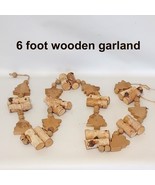 Handmade Birch Wood Garland Mini Tree and Log Hanging Ornament 6 feet on... - $24.00