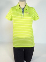 Columbia Sportswear Green &amp; White Mesh Short Sleeve Polo Shirt Women NWT - $49.99