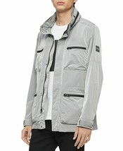Calvin Klein Mens Gray Field Jacket with Zip-Out Hood MSRP $228 B4HP - £31.10 GBP