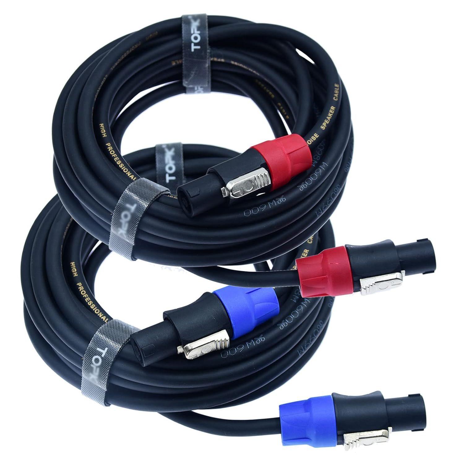 Speak On 2Pack Pro Speakon To Speakon Male Speaker Gauge Wire, 2 Conduct... - $41.96