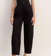Everlane Women&#39;s The Utility Barrel High Rise Cropped Pants Black Size 2 TALL - £43.45 GBP