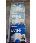 Memorex DVD-R 4.7GB 120Min 4x  Lot of 3 New - $11.83