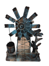 Vintage Metal Art Musical Windmill Tabletop Plays &quot;The Impossible Dream&quot; Song!  - £31.20 GBP