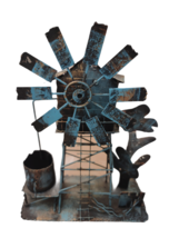 Vintage Metal Art Musical Windmill Tabletop Plays &quot;The Impossible Dream&quot; Song!  - £29.96 GBP