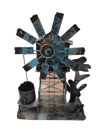 Vintage Metal Art Musical Windmill Tabletop Plays &quot;The Impossible Dream&quot;... - $54.55 CAD