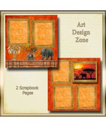 African Safari-Inspired Gallery Scrapbook Pages - €14,87 EUR