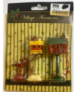 Christmas Village Accessories Water Pump Bird House Mailbox Ceramic Figures - £10.08 GBP