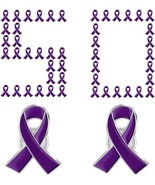 50 Pancreatic Cancer Ribbon Lapel Pin Illness Awareness Jewelry Quality ... - $49.45