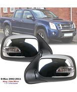 Chrome Left Right Exterior Side Mirror 5 Pins For Isuzu Dmax TFR TFS 200... - £260.64 GBP