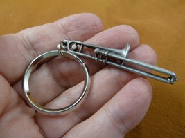 (M-210-C) TROMBONE keychain JEWELRY pewter key chain Bach slide wind ins... - $27.10