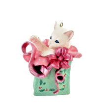 Lenox 1998 Vtg Holiday Mischief Kitten Ornament - £10.31 GBP