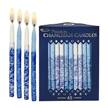 Rite Lite Blue &amp; Natural Chanukah Candles, 45 CT - £19.16 GBP