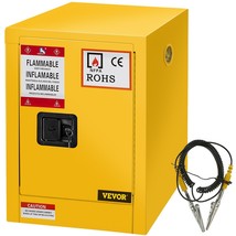 VEVOR 16.9&quot; x 16.9&quot; x 22&quot; Flammable Cabinet Galvanized Steel, Safety Cab... - $8,128.18 MXN