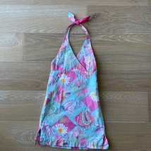 Lilly Pulitzer Adios Patch Girl&#39;s Halter Dress White Label Vintage - $29.99