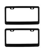 Black Metal Two Hole Wide Bottom Style Car Truck Universal License Frame... - $20.47 CAD