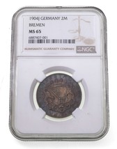 1904 German States Bremen 2 Mark Graded by NGC as MS-65 - €278,75 EUR