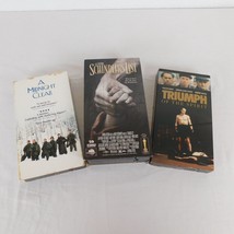 Lot of 3 WWII VHS Movies Schindlers List Midnight Clear Triumph Spirit I... - £10.19 GBP