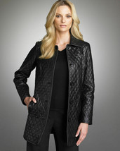 Black Leather Trench Coat Womens Pure Lambskin Size S M L XL XXL 3XL Custom Made - £195.16 GBP+