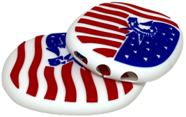 Silicone Covers for AirPods MAX Headphones White American Patriotic Flag Design image 3