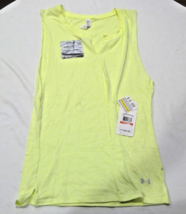 Under armour womens tank top Neon yellow Small Semi fitted - £27.52 GBP