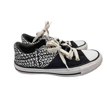 Converse All Star Black and White Logo Canvas Sneakers Shoes Size 6 Low Top - $19.01