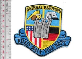US Army Germany Rhein-Main Air Base Fire Department USAREUR Patch - £7.84 GBP