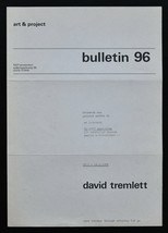 Art &amp; Project # DAVID TREMLETT, Bulletin 96 # 1976, nm+++ - £41.77 GBP