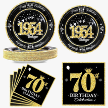 Vintage 70Th Birthday Plates and Napkins Set 60 PCS, 70Th Birthday Decor... - $23.04