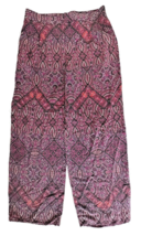 Cynthia Rowley Women&#39;s 100% Silk Wide Leg Bohemian Pants Size 8 Pink Multi - £23.52 GBP