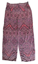 Cynthia Rowley Women&#39;s 100% Silk Wide Leg Bohemian Pants Size 8 Pink Multi - £23.64 GBP