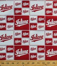 Cotton Indiana University Hoosiers Red College Team Fabric Print by Yard D663.61 - £10.21 GBP