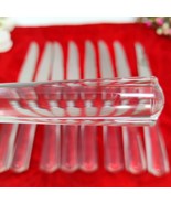 9X BK Clear Vtg Martha Stewart MSE Stainless Acrylic Flatware Lot Butter Knives - $24.98